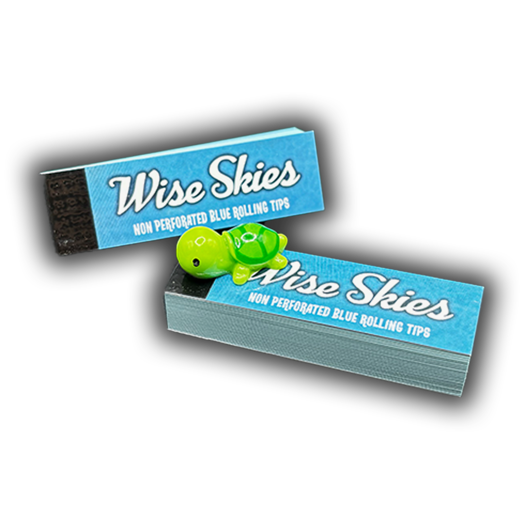 Wise Skies Blue Premium Non-Perforated Roach Tips