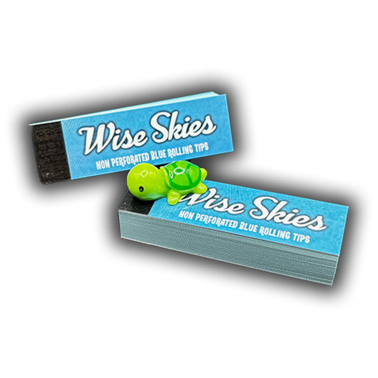 Wise Skies Blue Premium Non-Perforated Roach Tips