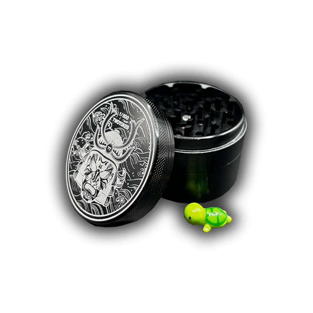 TWOTOKESUK© LIMITED EDITION 001 HERB GRINDER 63MM - BLACK